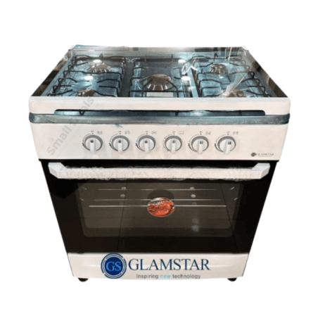 GLAMSTAR Cuisinière à Gaz GGC-80G5E 5 Foyers avec Grand Four et Allumage Automatique